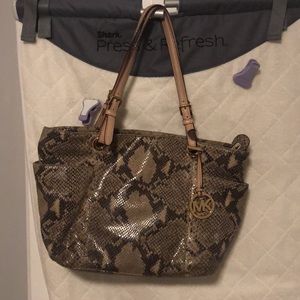 Michael Kors snakeskin tote